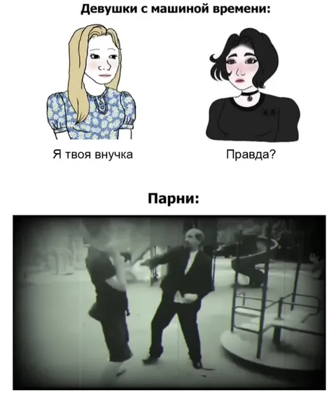 Девушки с машиной времени и парни