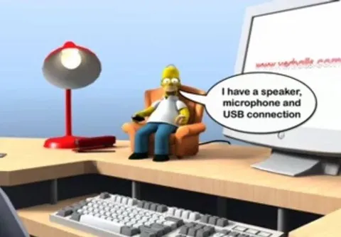 Homer Has USB Connection