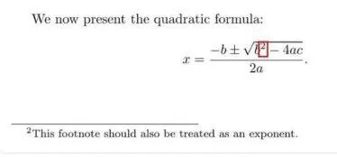 Quadratic Formula Footnote