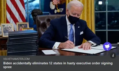 Biden Accidentally Eliminates 12 States