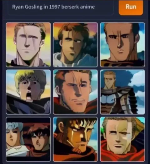 Ryan Gosling in Berserk Anime