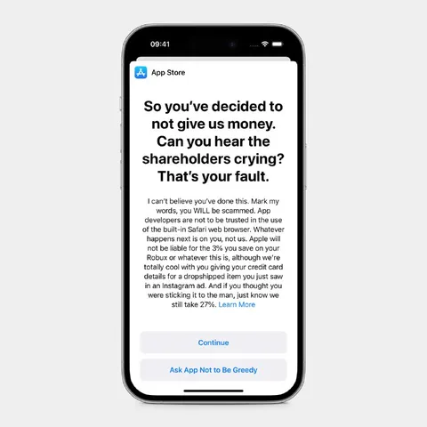App Store Blames You for Being Cheap