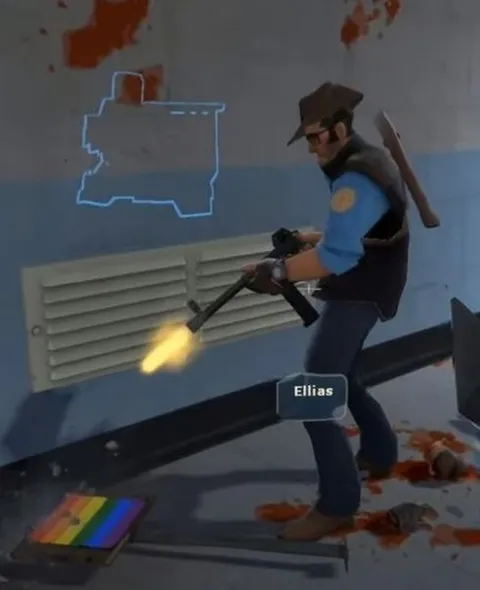 Engineer Shoots the Rainbow Flag