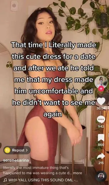 Cute Dress Made Him Uncomfortable
