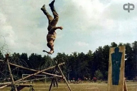 Неудачный прыжок через препятствие