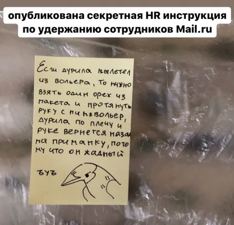 Секретная инструкция по удержанию сотрудников