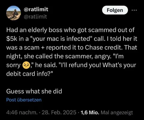 Elderly Boss Calls the Scammer