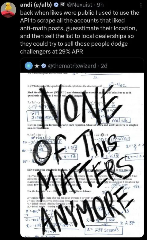 Anti-Math Posts and Dodge Challengers