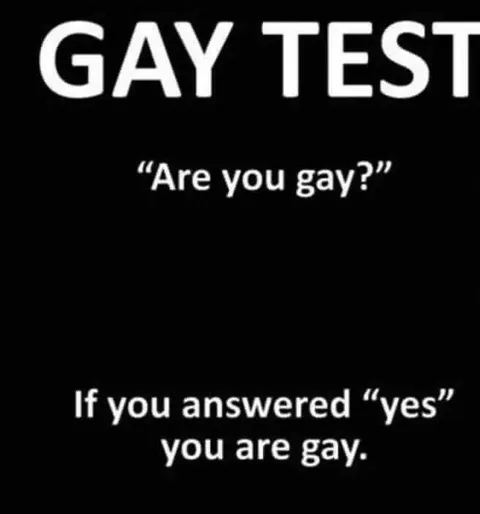 Gay Test Yes Answer