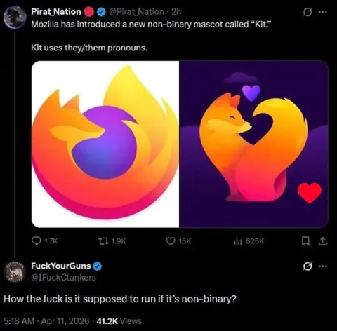Non-Binary Firefox Mascot Joke