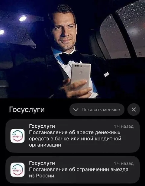 Госуслуги арестовали деньги и выезд