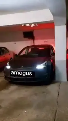 Amogus Car in the Dark