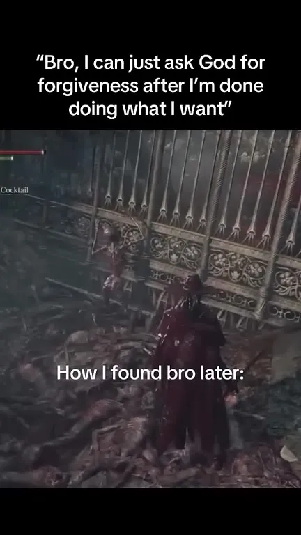Asking God for Forgiveness in Bloodborne