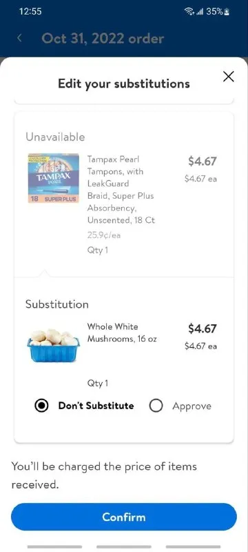 Tampons Substituted With Mushrooms