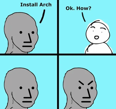 Install Arch Linux Reaction