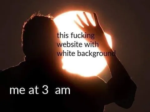 Website With White Background at 3 AM