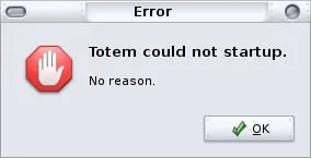 Totem Could Not Startup
