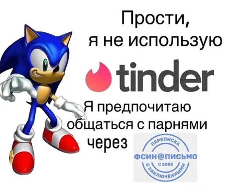 Соник предпочитает письма из ФСИН