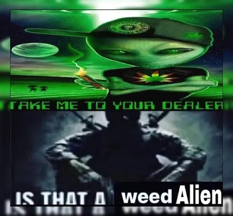 Weed Alien Takes Me to Your Dealer