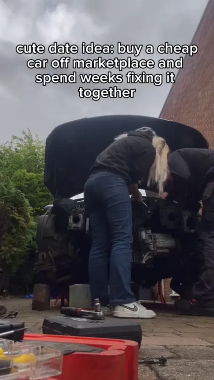 Cute Date Idea: Fixing a Cheap Car