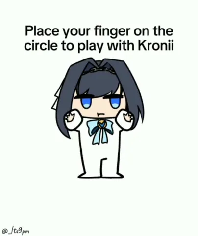 Kronii flies after touching the circle
