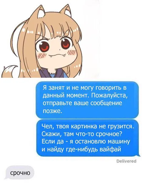 Срочное сообщение в дороге