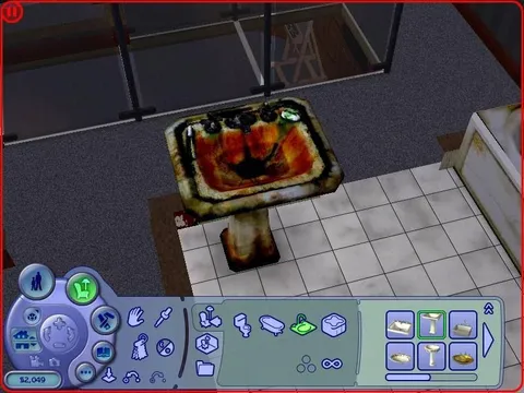 Сгоревшее блюдо в The Sims