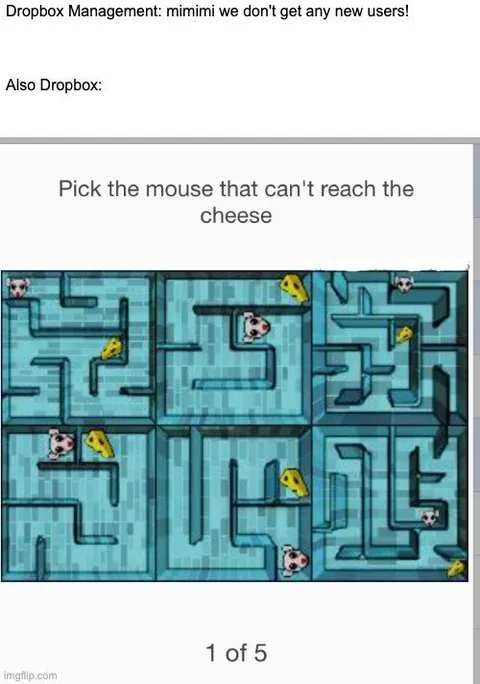 Dropbox Mouse Maze Puzzle