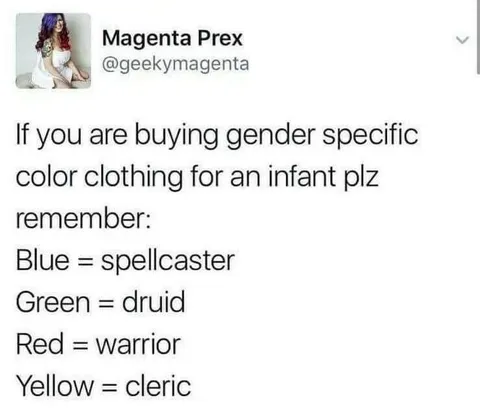 Infant Clothing Character Classes