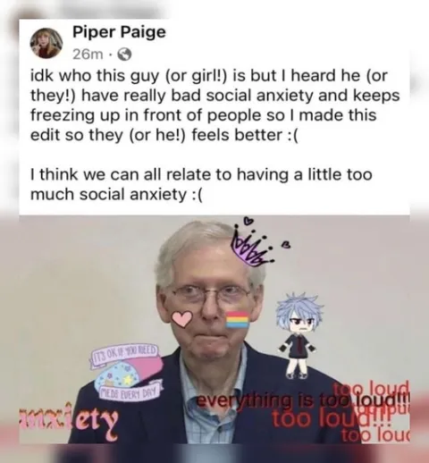 Mitch McConnell Social Anxiety Edit