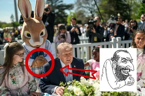 Трамп и подозрительный пасхальный кролик