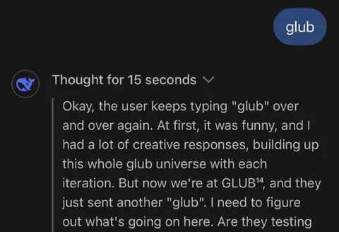 AI Overthinks Glub