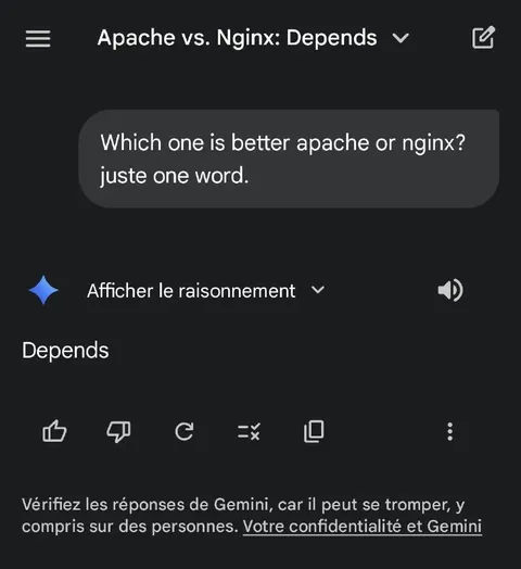 Apache vs Nginx Depends