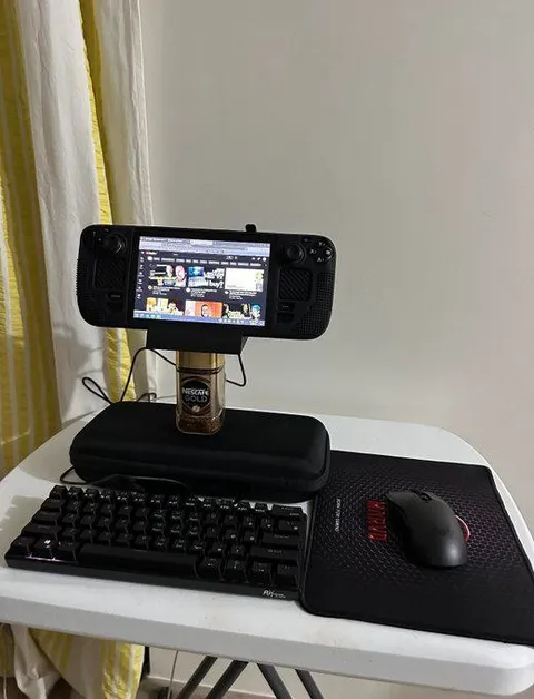 Gaming Setup on Coffee Jar