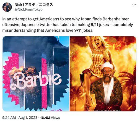 Barbenheimer 9/11 Joke