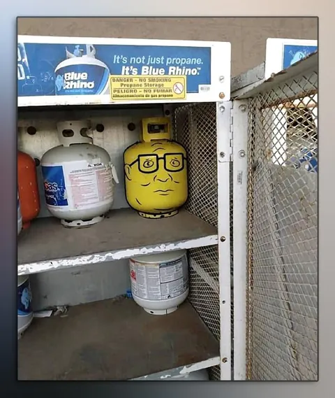 Propane Tank Has a Face