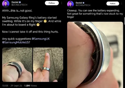 Samsung Galaxy Ring Battery Swelling