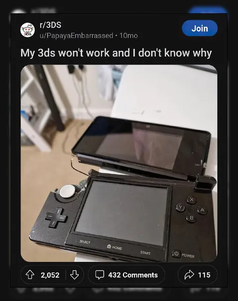Broken 3DS Mystery