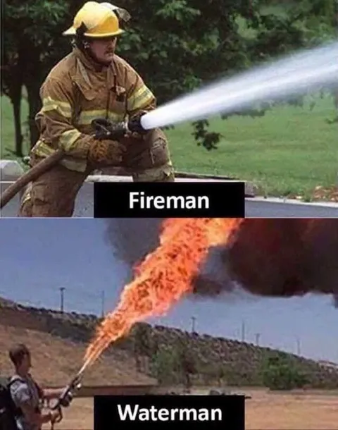 Fireman Versus Waterman
