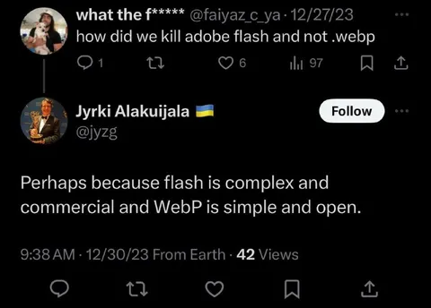 Flash Dies, WebP Survives
