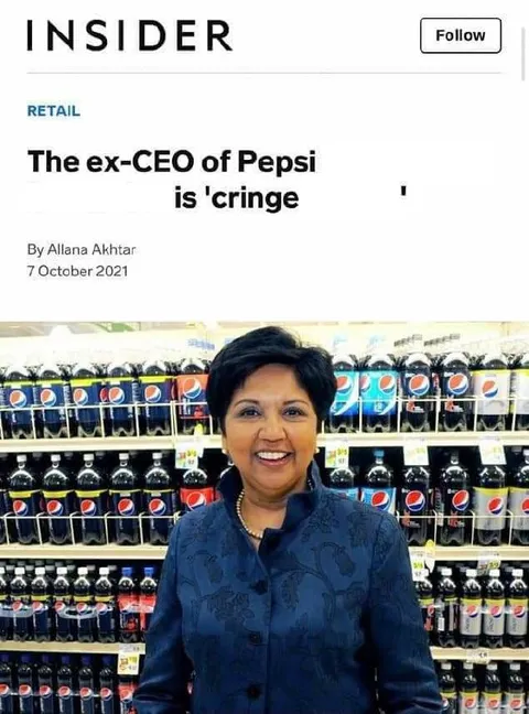 Ex-Pepsi CEO Is Cringe