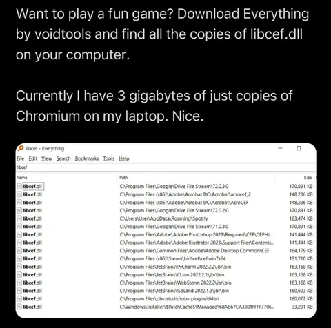 Finding Every Copy of libcef.dll