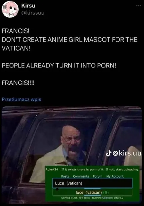 Francis, don't create an anime mascot