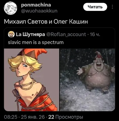 Славянские мужчины — спектр