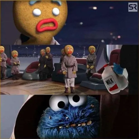 Gingerbread Men Meet Cookie Monster