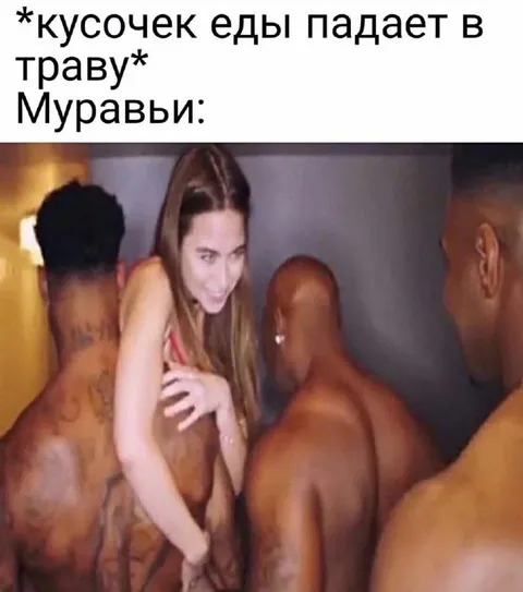 Кусочек еды падает в траву
