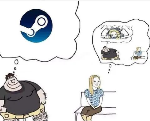 Он думает о Steam, она о нём