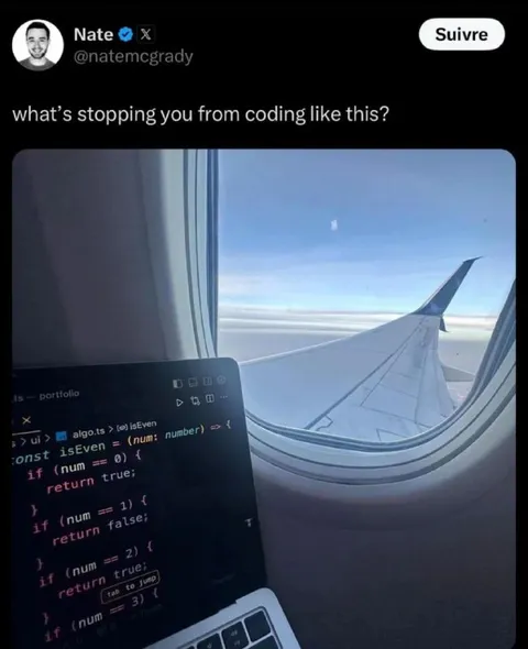 Coding Like This on a Plane