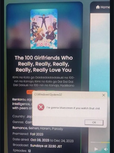 Windows Threatens Anime Watcher