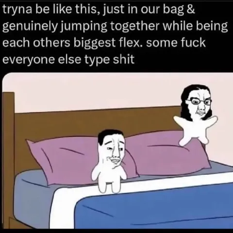 Jumping Together in Our Bag